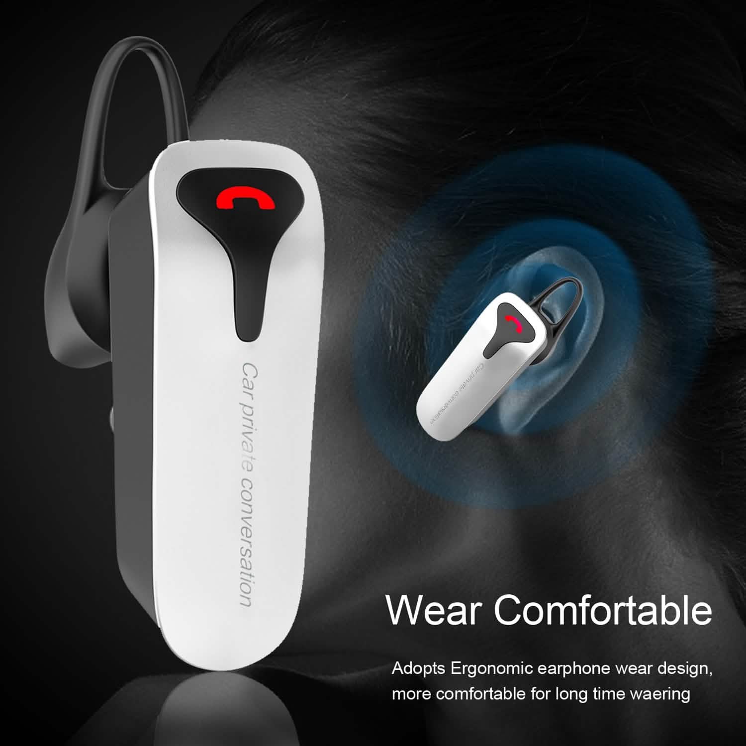 Car FM Transmitter with Wireless Earpiece 2 USB Charge Ports Automotive - Tophatter Daily Deals