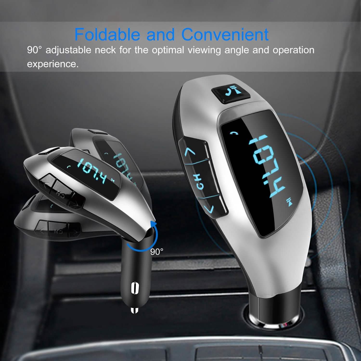 Car FM Wireless Transmitter USB Charge Automotive - Tophatter Daily Deals