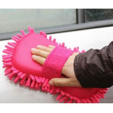 Car Hand Soft Towel Microfiber Chenille Washing Gloves Coral Fleece Gloves Auto Automotive - Tophatter Daily Deals