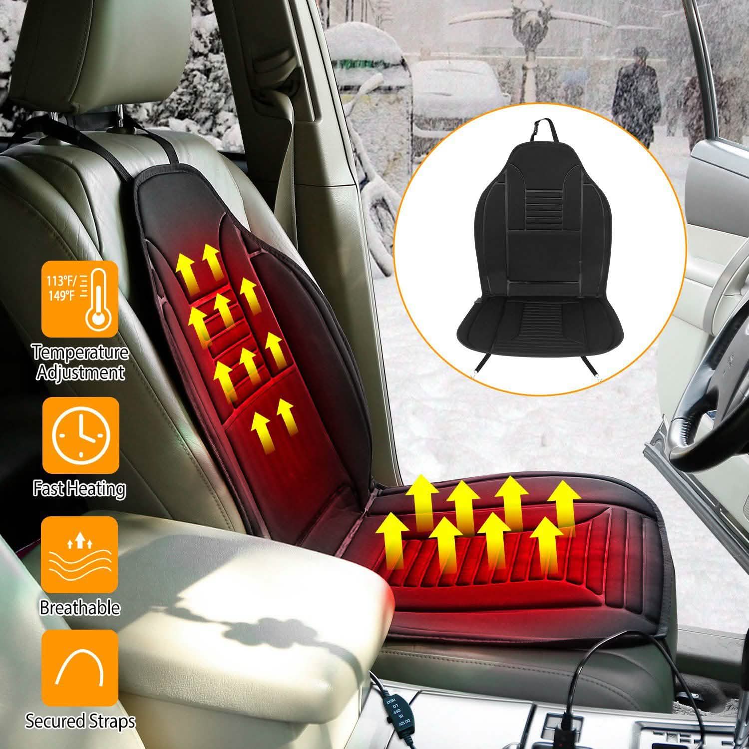 Car Heated Seat Cushion Automotive - Tophatter Daily Deals