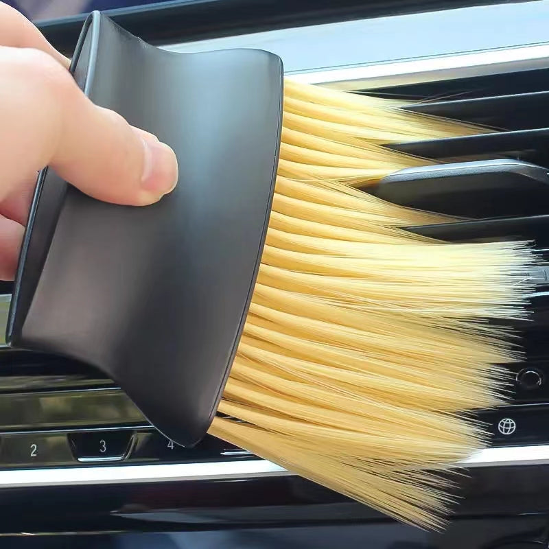 Car Interior Air Outlet Sweeping Dust Soft Brush Black Car and Motorcycle Accessories - Tophatter Daily Deals