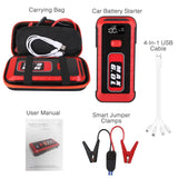 Car Jump Starter Booster 2500A Peak 25800mAh Battery Charger Power Bank Automotive - Tophatter Daily Deals