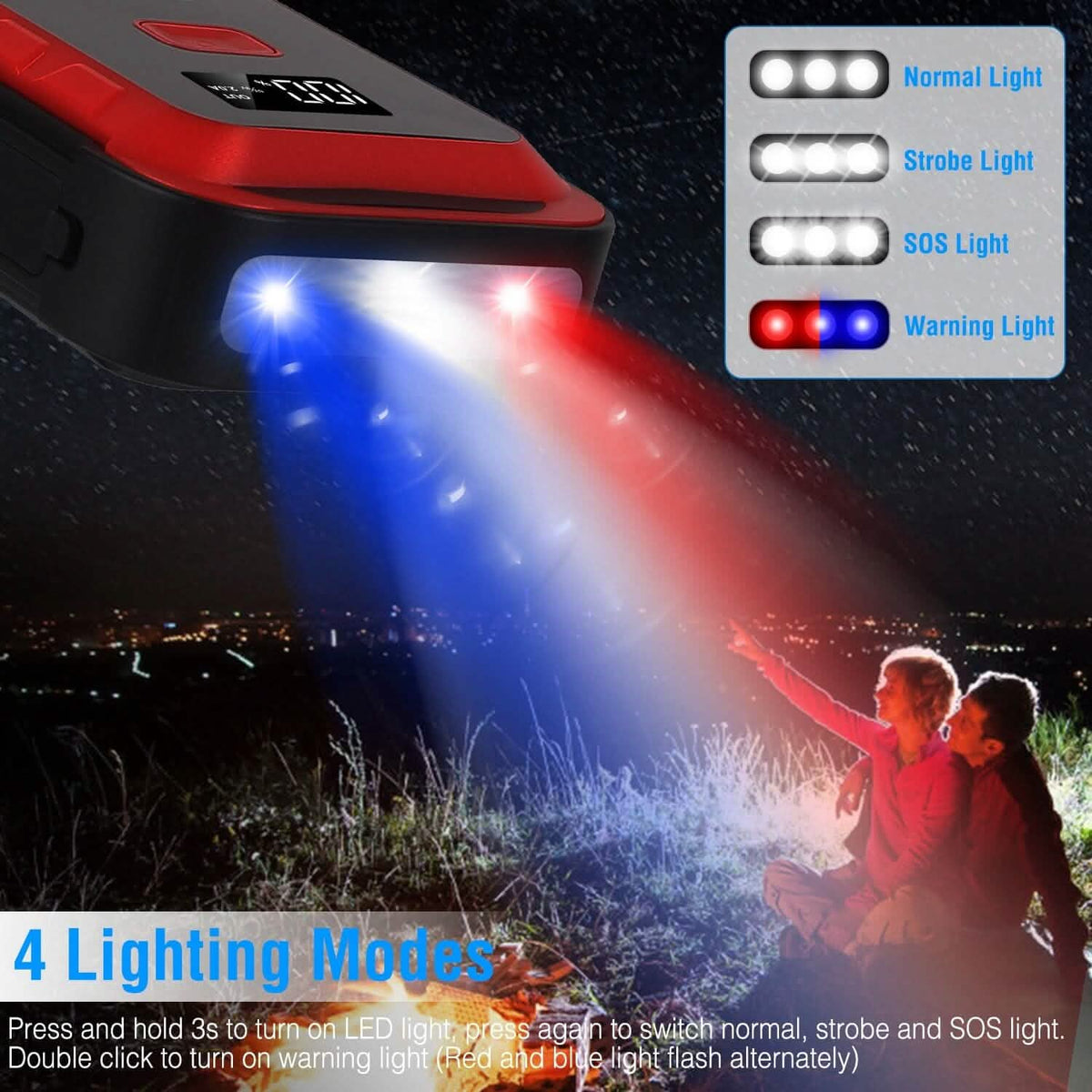 Car Jump Starter Booster 2500A Peak 25800mAh Battery Charger Power Bank Automotive - Tophatter Daily Deals