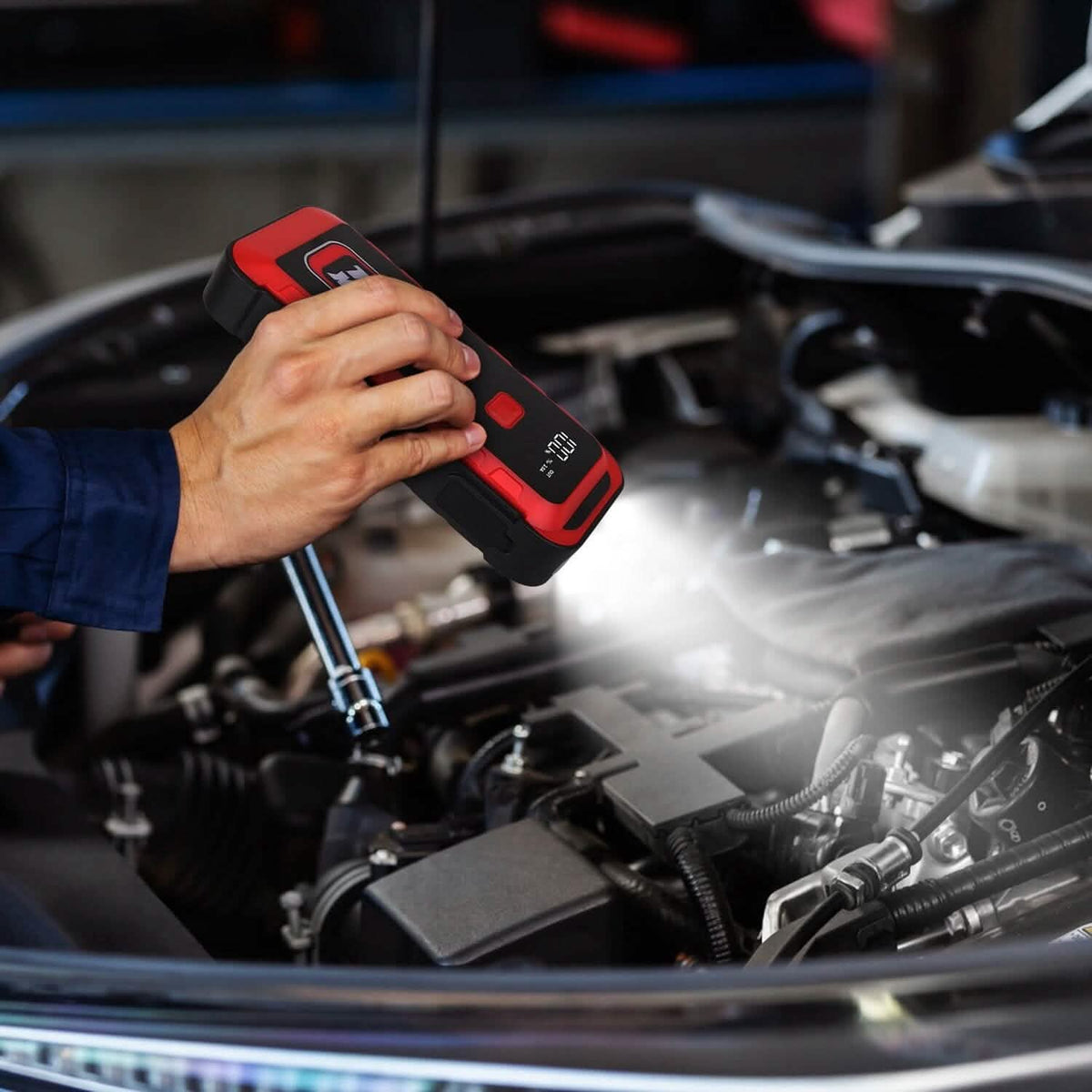Car Jump Starter Booster 2500A Peak 25800mAh Battery Charger Power Bank Automotive - Tophatter Daily Deals