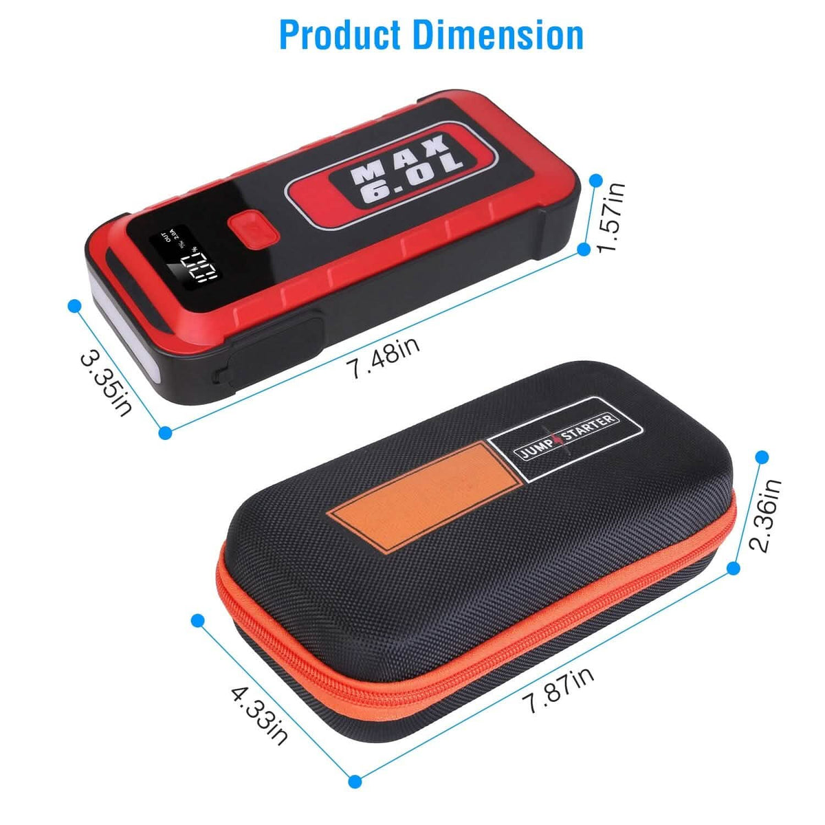 Car Jump Starter Booster 2500A Peak 25800mAh Battery Charger Power Bank Automotive - Tophatter Daily Deals