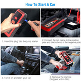 Car Jump Starter Booster 2500A Peak 25800mAh Battery Charger Power Bank Automotive - Tophatter Daily Deals
