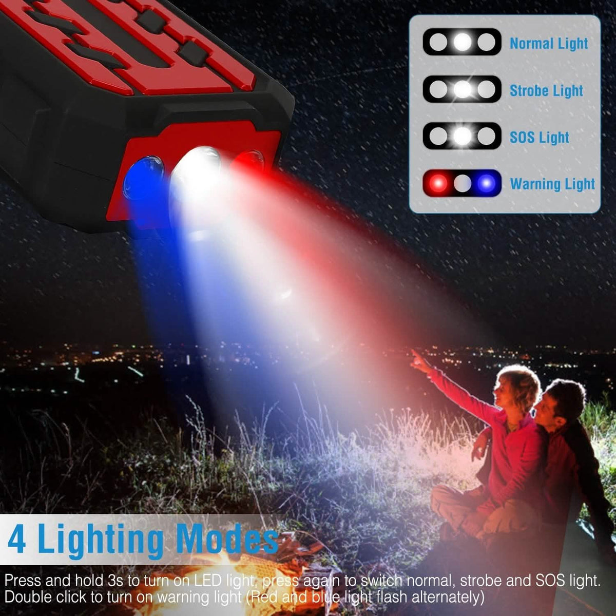 Car Jump Starter Booster with 4 Modes LED Flashlight Automotive - Tophatter Daily Deals