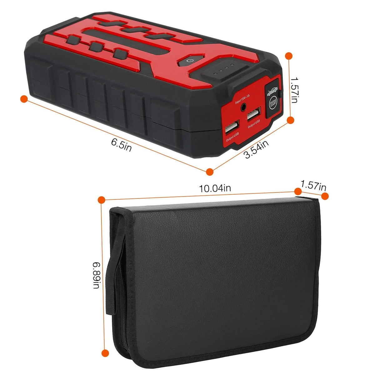 Car Jump Starter Booster with 4 Modes LED Flashlight Automotive - Tophatter Daily Deals
