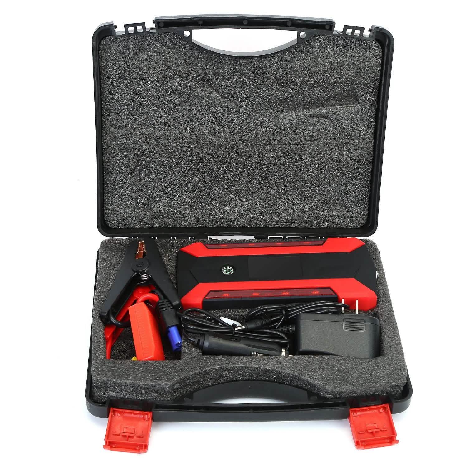 Car Jump Starter Booster with LCD Screen 4 Modes LED Flashlight Automotive - Tophatter Daily Deals