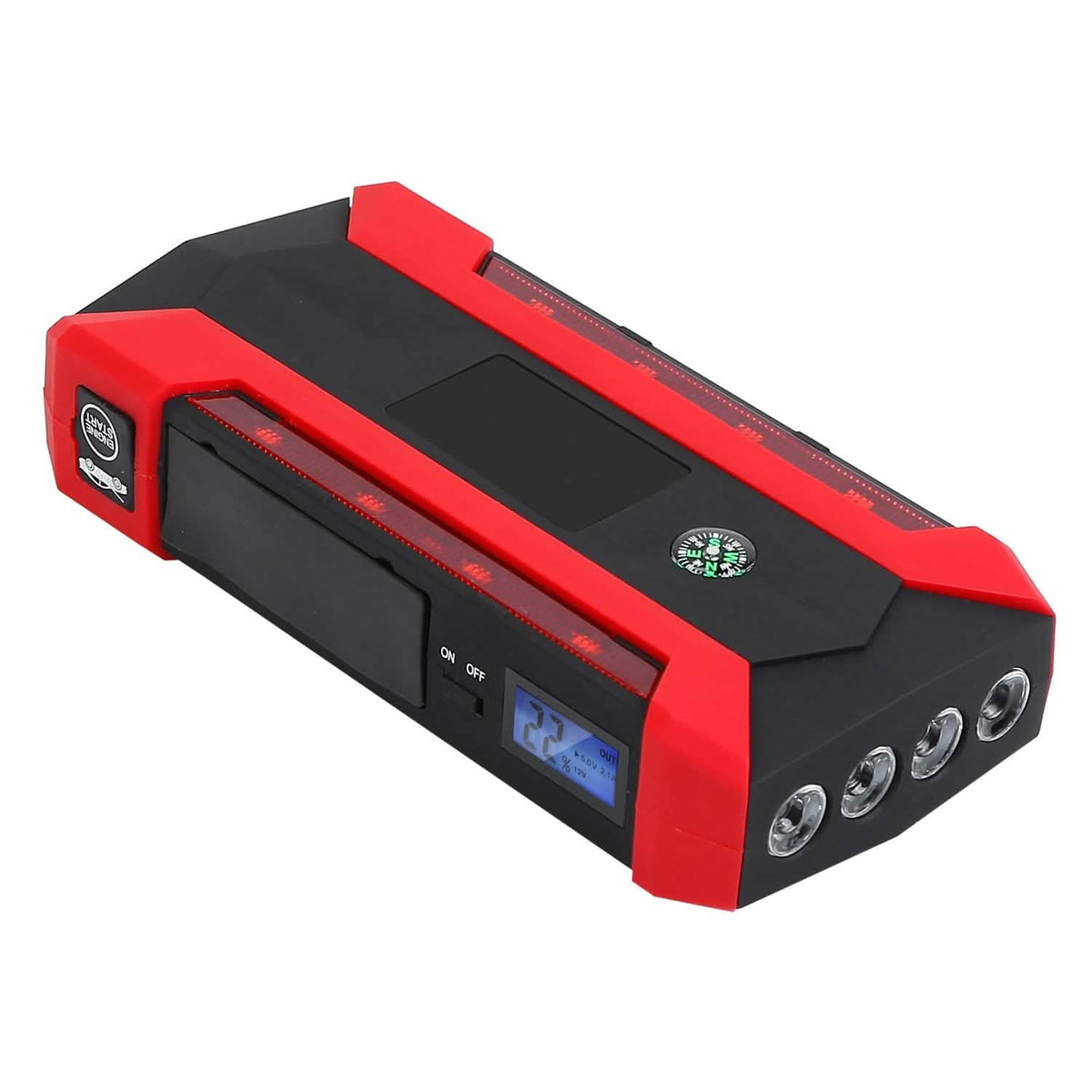 Car Jump Starter Booster with LCD Screen 4 Modes LED Flashlight Automotive - Tophatter Daily Deals