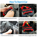 Car Jump Starter Booster with LCD Screen 4 Modes LED Flashlight Automotive - Tophatter Daily Deals