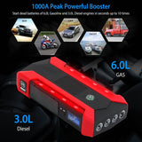 Car Jump Starter Booster with LCD Screen 4 Modes LED Flashlight Automotive - Tophatter Daily Deals