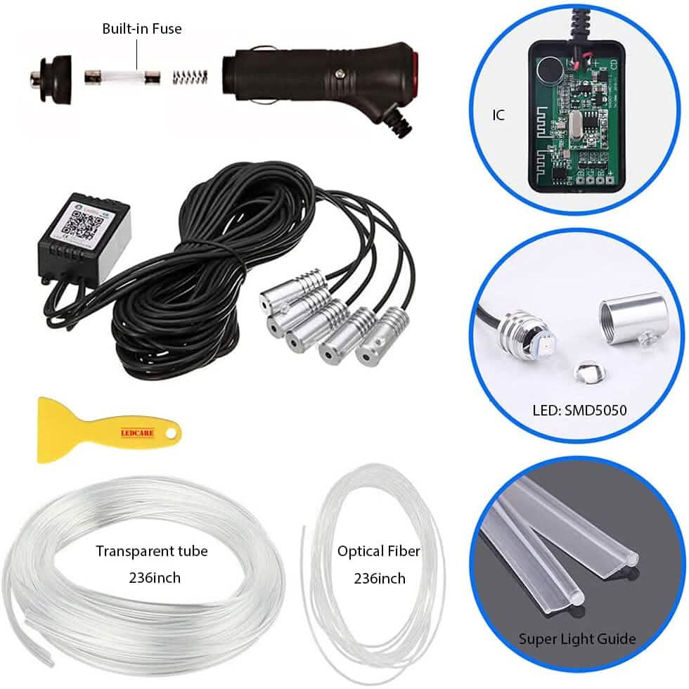 Car LED Strip Ambient Light Kit Automotive - Tophatter Daily Deals