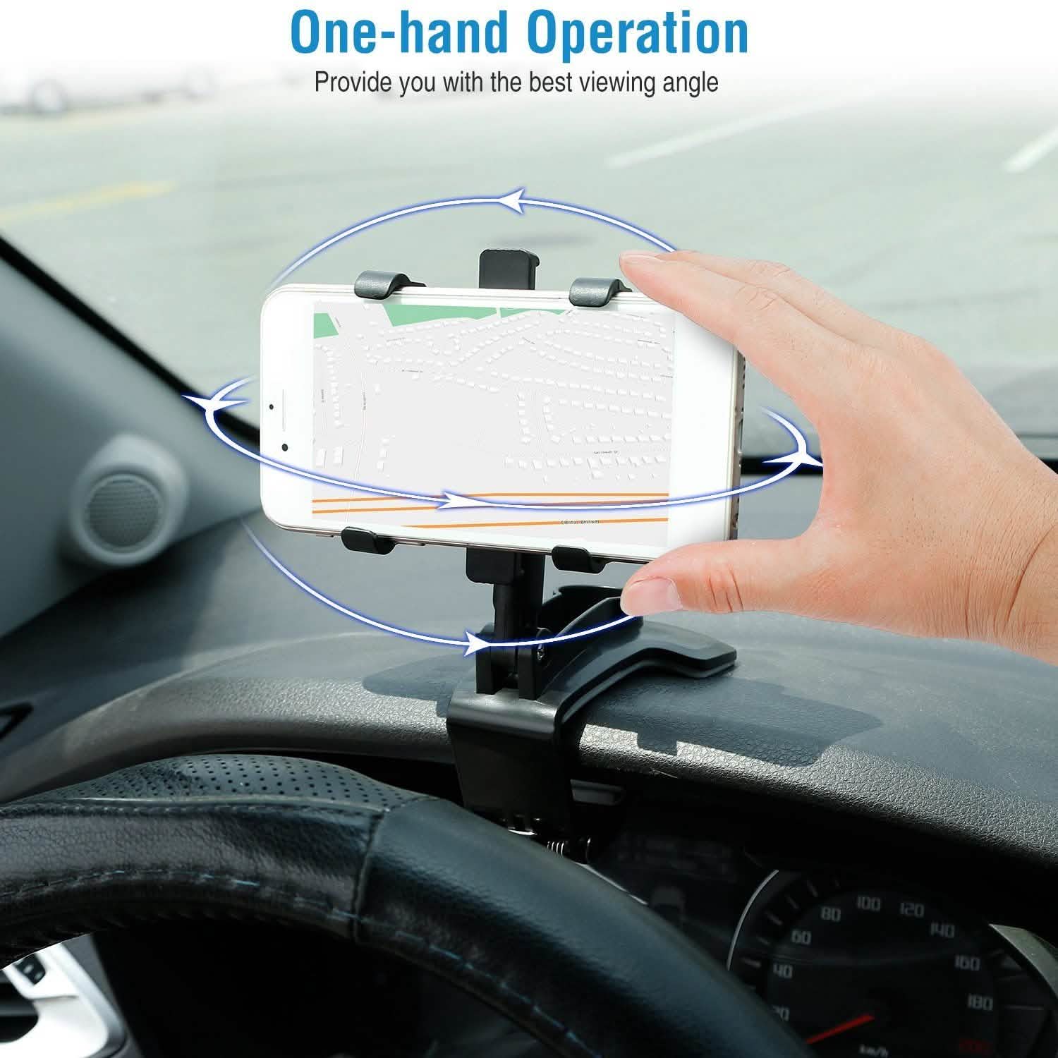 Car Non-slip 360°Rotation Dashboard Phone Holder Automotive - Tophatter Daily Deals