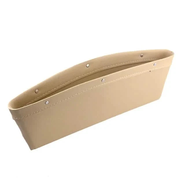 Car Organizer PU Leather Seat Slit Gap Pocket Storage Beige Automotive - Tophatter Daily Deals
