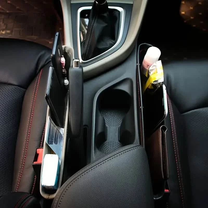 Car Organizer PU Leather Seat Slit Gap Pocket Storage Automotive - Tophatter Daily Deals