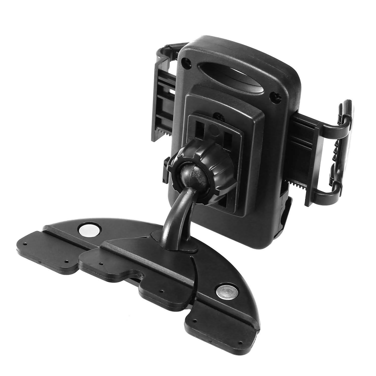 Car Phone Holder CD Slot Phone Mount 360 Rotatable Automotive - Tophatter Daily Deals