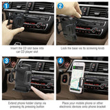 Car Phone Holder CD Slot Phone Mount 360 Rotatable Automotive - Tophatter Daily Deals