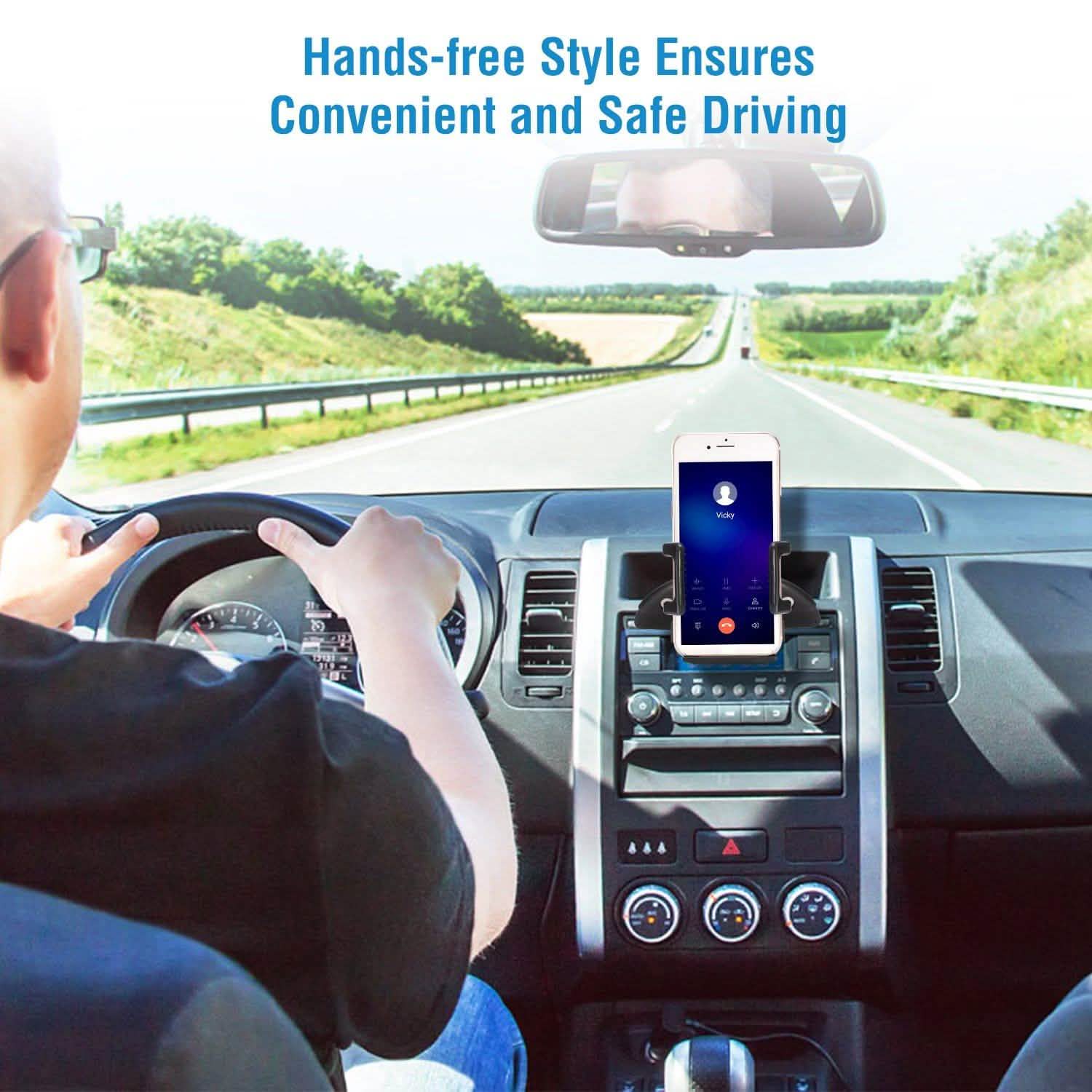 Car Phone Holder CD Slot Phone Mount 360 Rotatable Automotive - Tophatter Daily Deals