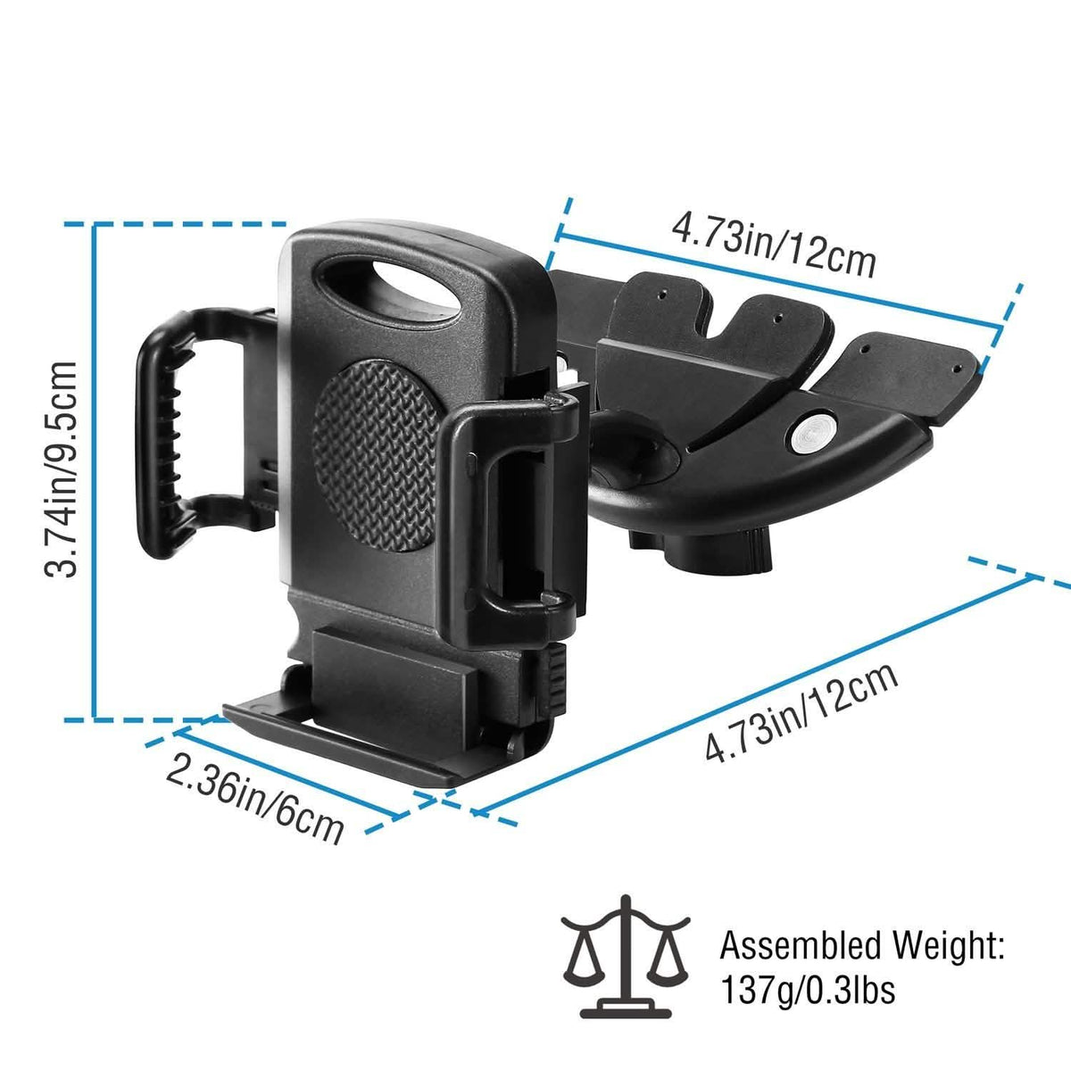 Car Phone Holder CD Slot Phone Mount 360 Rotatable Automotive - Tophatter Daily Deals