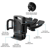 Car Phone Holder CD Slot Phone Mount 360 Rotatable Automotive - Tophatter Daily Deals