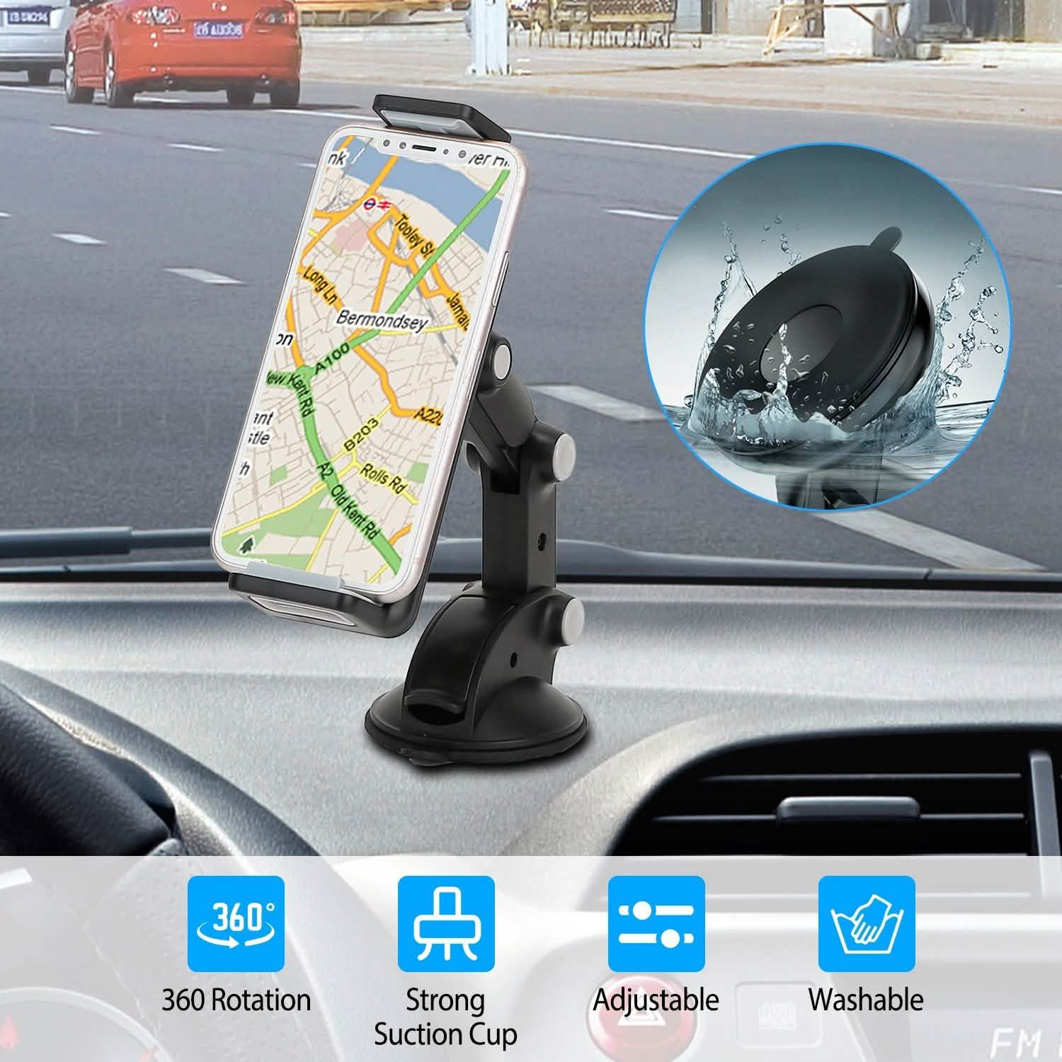 Car Phone Holder Mount Dashboard Tablet Stand Holder Mobile Accessories - Tophatter Daily Deals