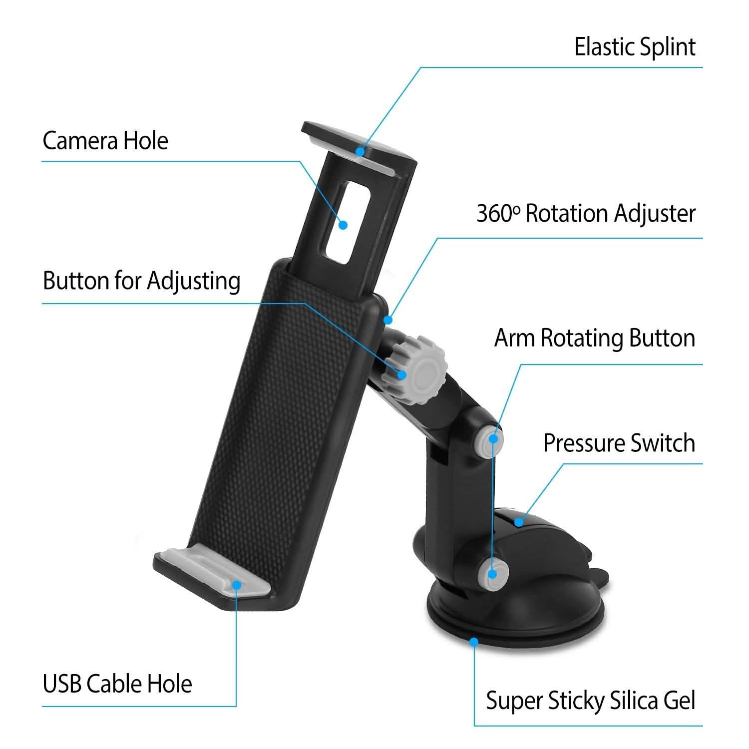 Car Phone Holder Mount Dashboard Tablet Stand Holder Mobile Accessories - Tophatter Daily Deals