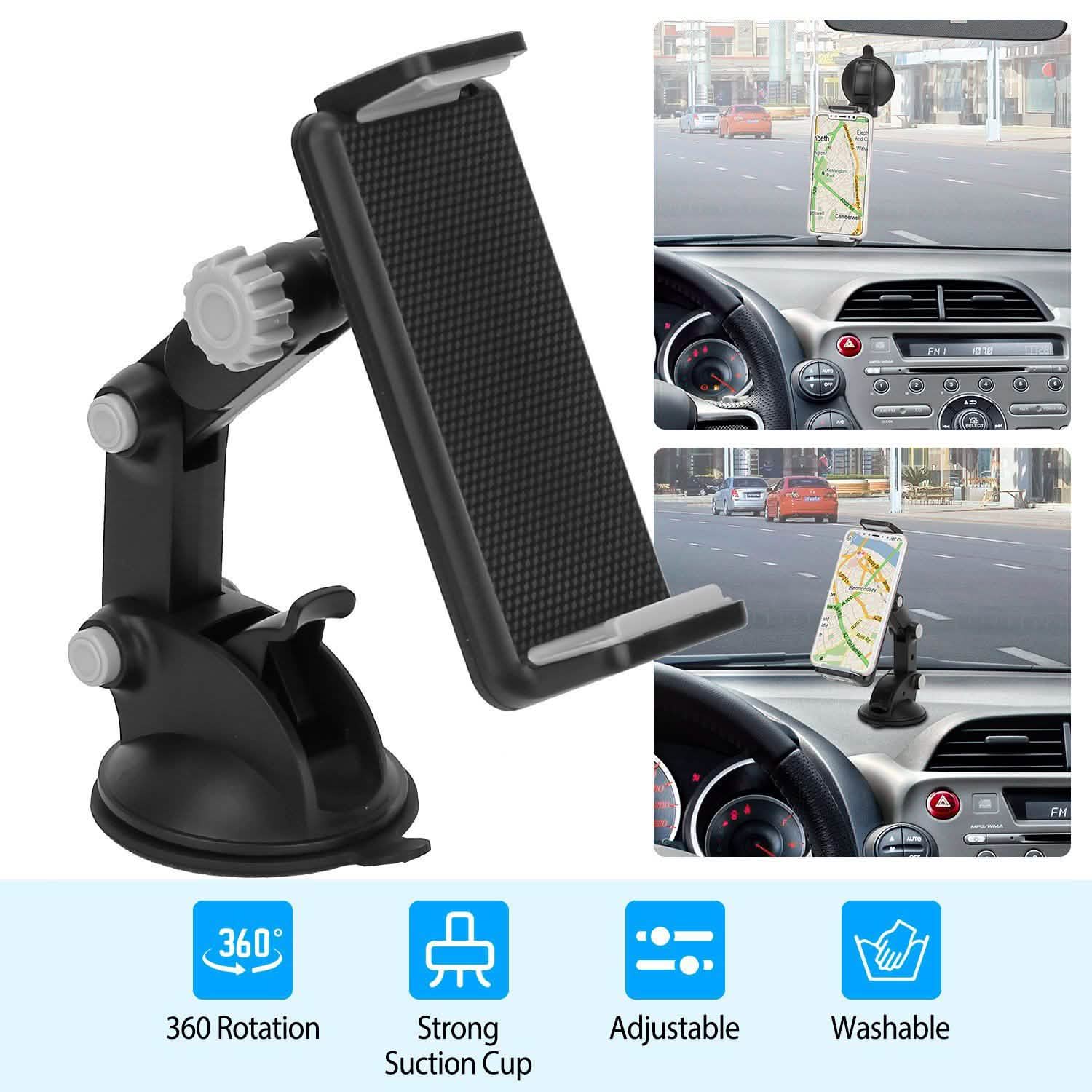 Car Phone Holder Mount Dashboard Tablet Stand Holder Mobile Accessories - Tophatter Daily Deals