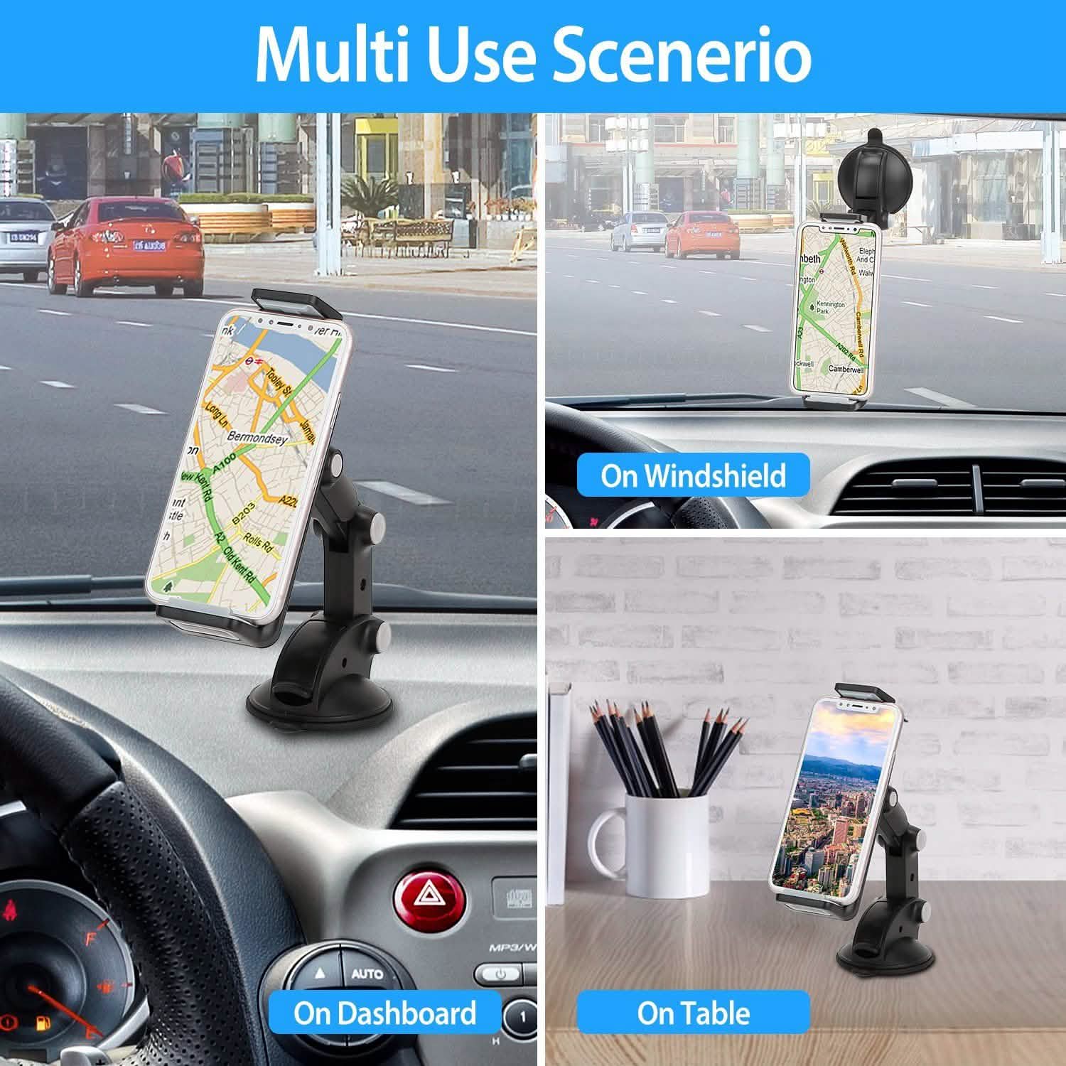 Car Phone Holder Mount Dashboard Tablet Stand Holder Mobile Accessories - Tophatter Daily Deals