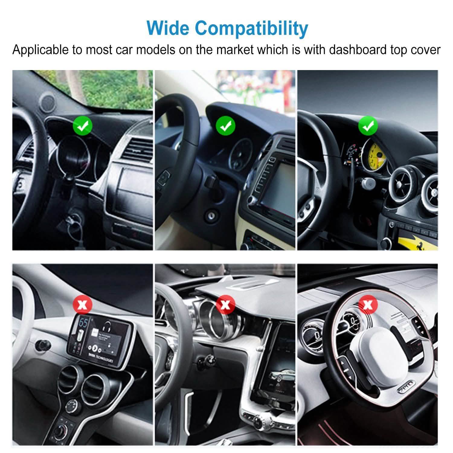 Car Phone Mount Non-Slip Dashboard Phone Holder Automotive - Tophatter Daily Deals