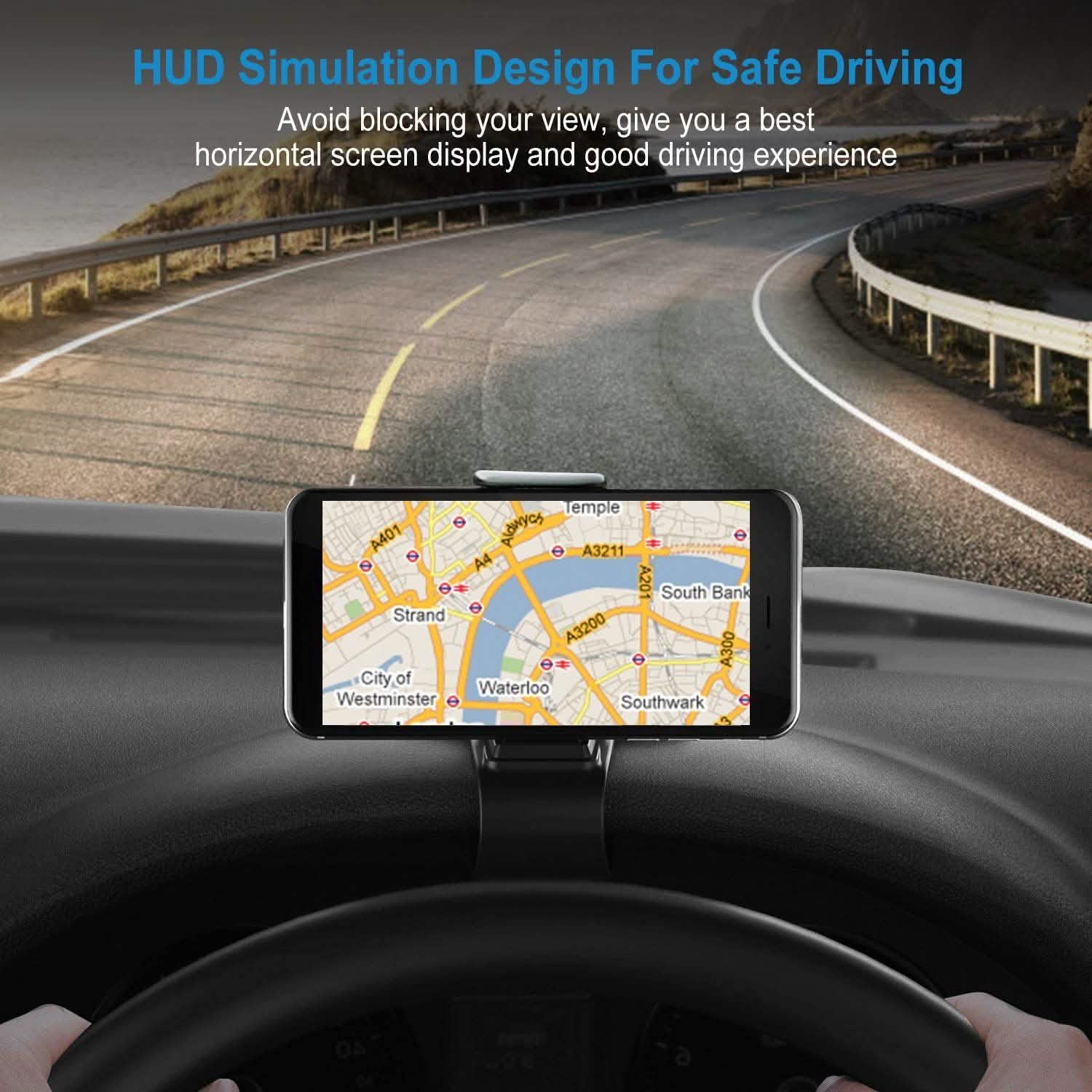 Car Phone Mount Non-Slip Dashboard Phone Holder Automotive - Tophatter Daily Deals