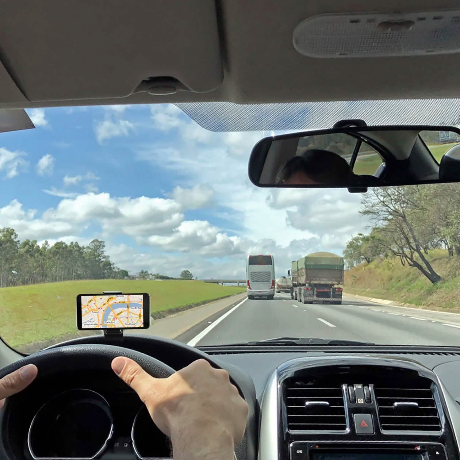 Car Phone Mount Non-Slip Dashboard Phone Holder Automotive - Tophatter Daily Deals