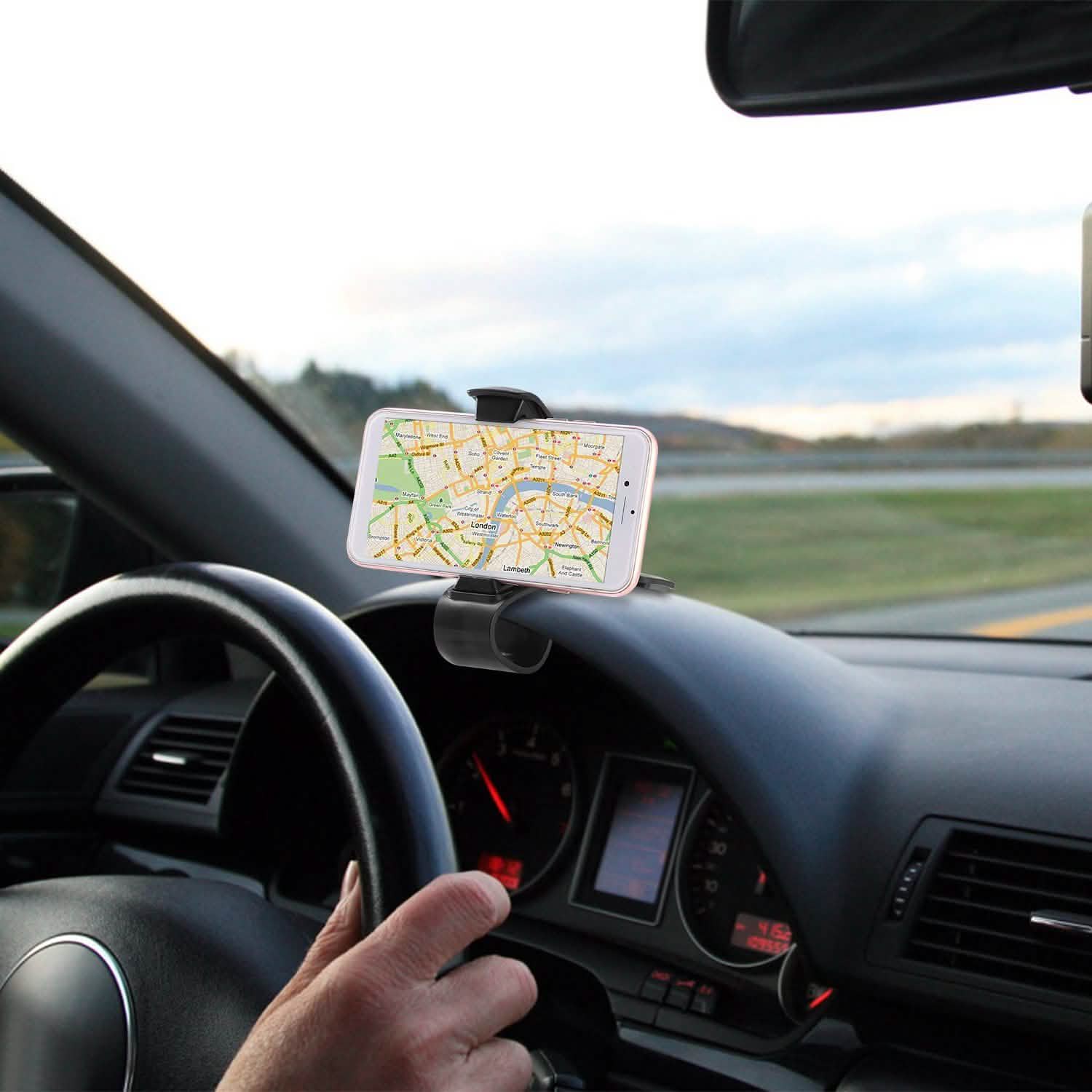 Car Phone Mount Non-Slip Dashboard Phone Holder Automotive - Tophatter Daily Deals