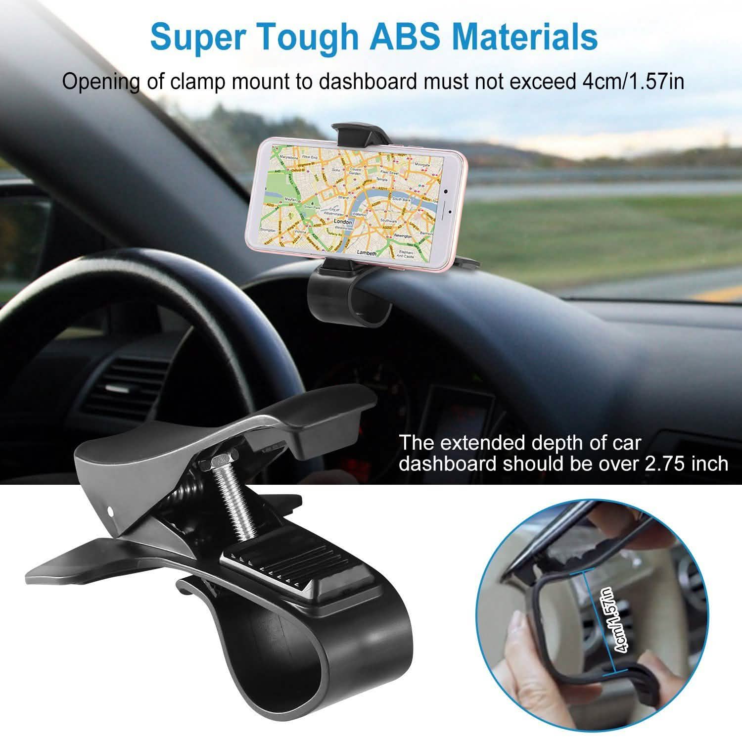 Car Phone Mount Non-Slip Dashboard Phone Holder Automotive - Tophatter Daily Deals