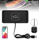 Car QI Wireless Phone Charger Non Slip Pad Mat Fast Charging Phone Chargers - Tophatter Daily Deals