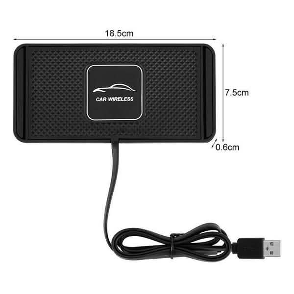 Car QI Wireless Phone Charger Non Slip Pad Mat Fast Charging Phone Chargers - Tophatter Daily Deals