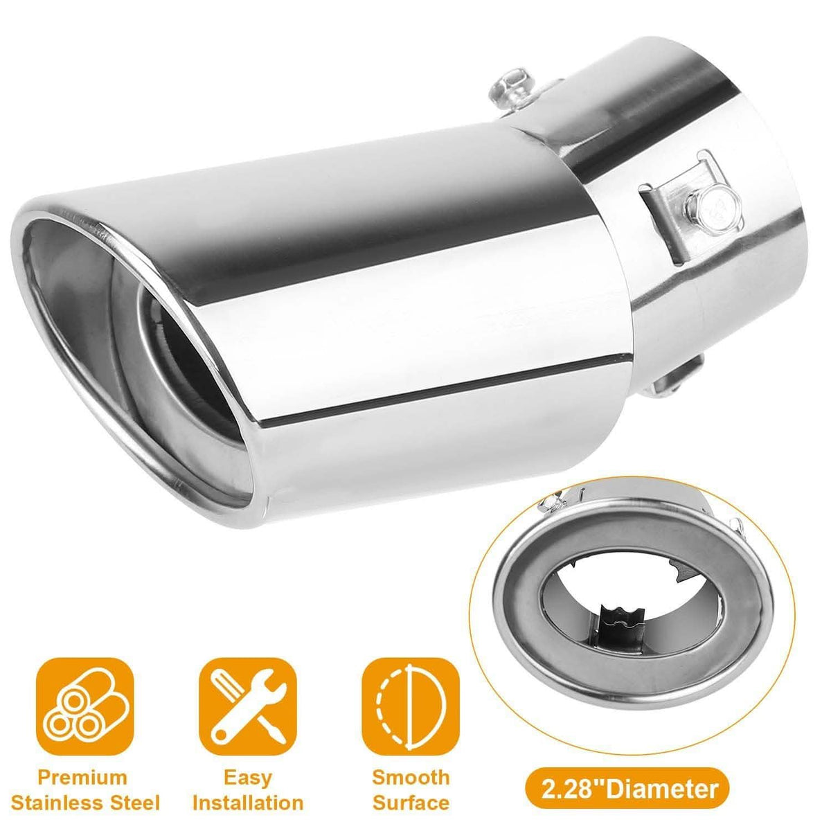 Car Rear Exhaust Pipe Tail Muffler Automotive - Tophatter Daily Deals