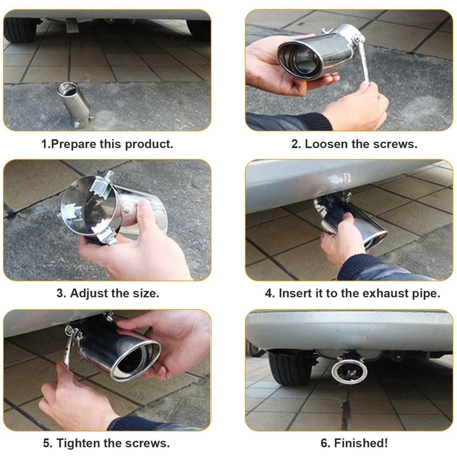 Car Rear Exhaust Pipe Tail Muffler Automotive - Tophatter Daily Deals