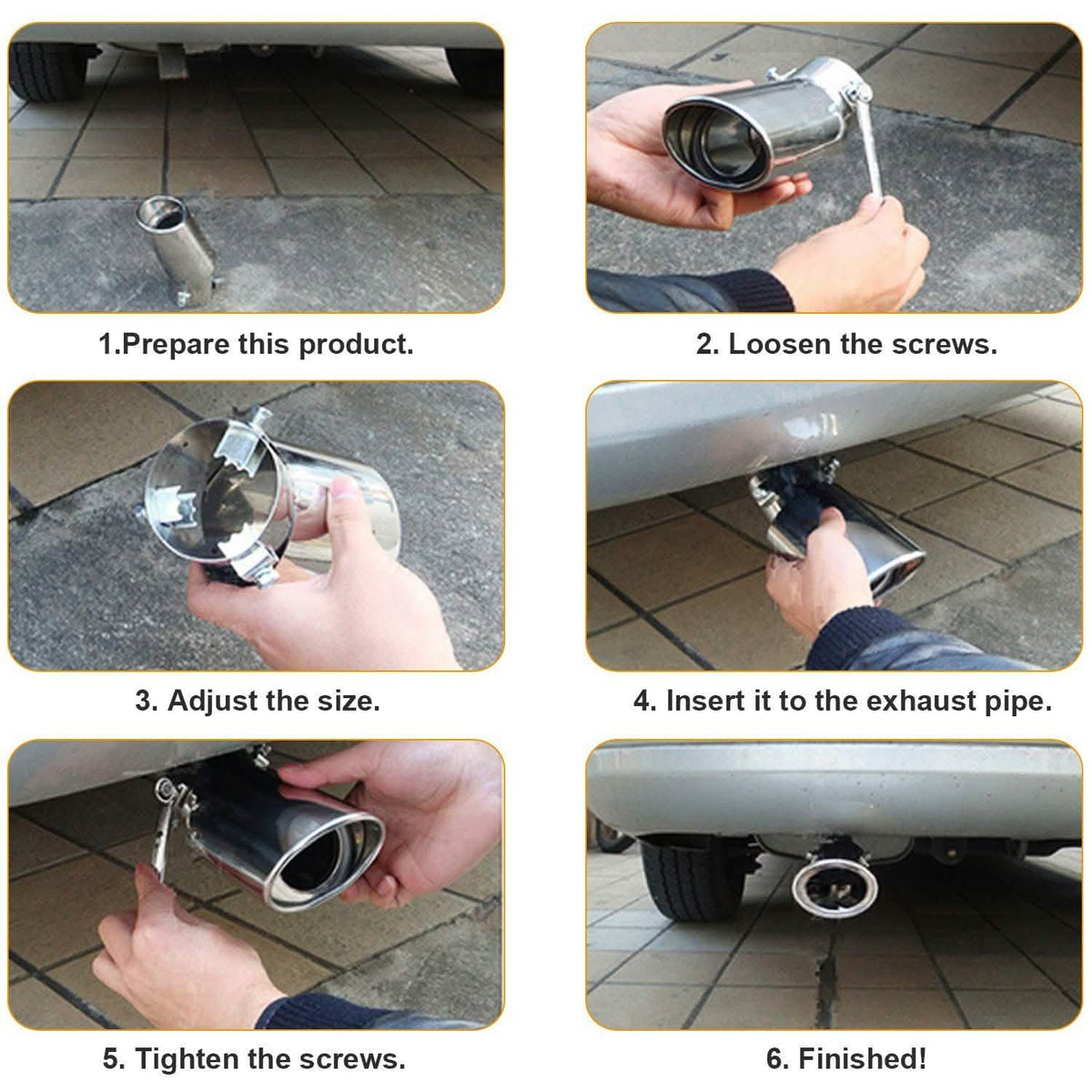 Car Rear Exhaust Pipe Tail Muffler Automotive - Tophatter Daily Deals