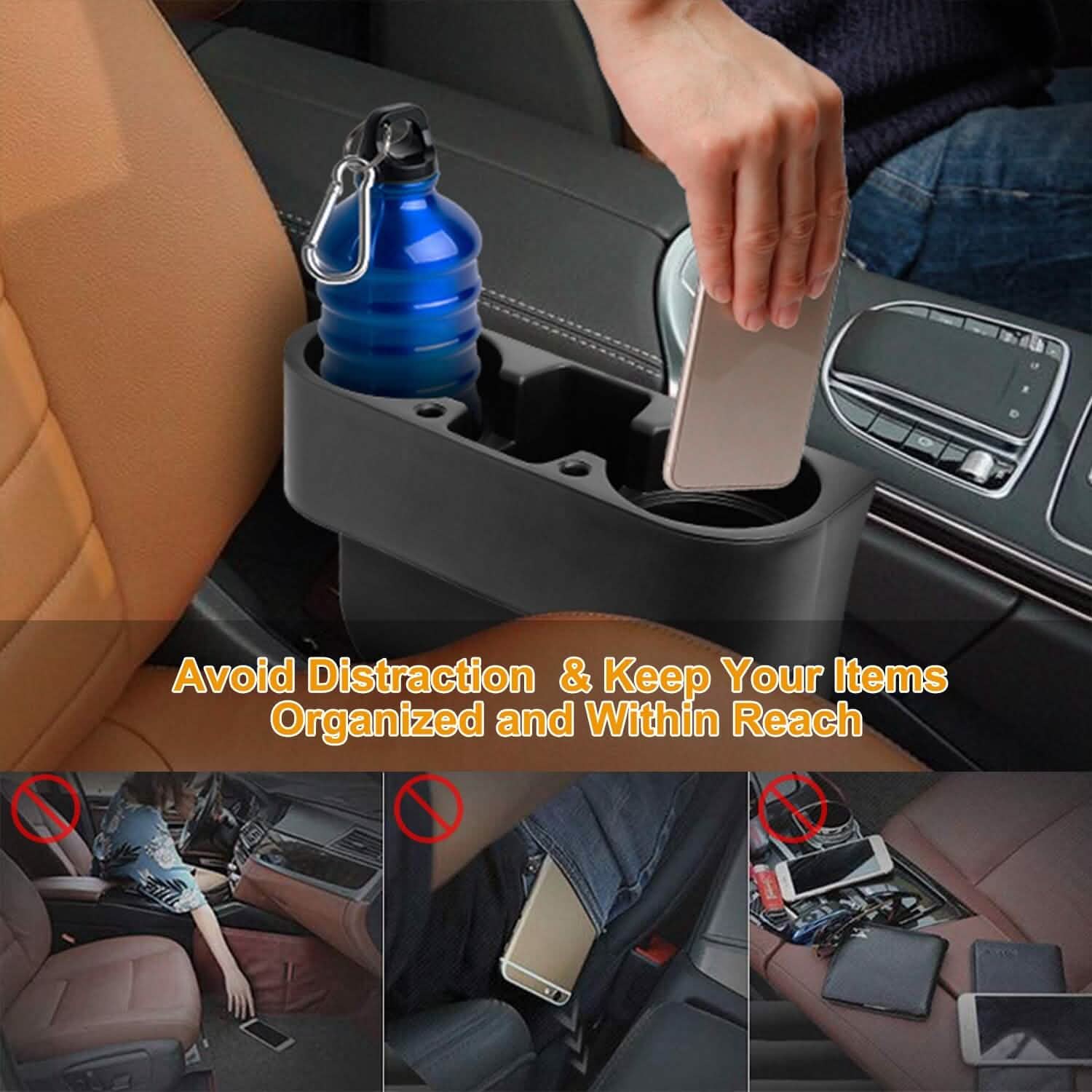 Car Seam Cup Holder Seat Gap Wedge Automotive - Tophatter Daily Deals