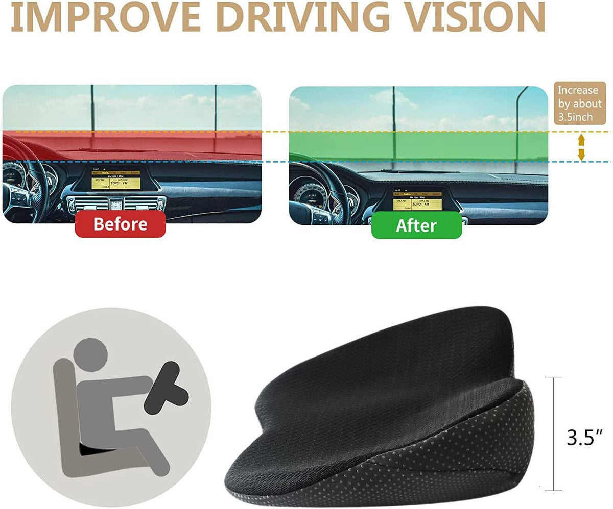 Car Seat Cushion Height Boosting Pad For Shorter Drivers - Tophatter Daily Deals