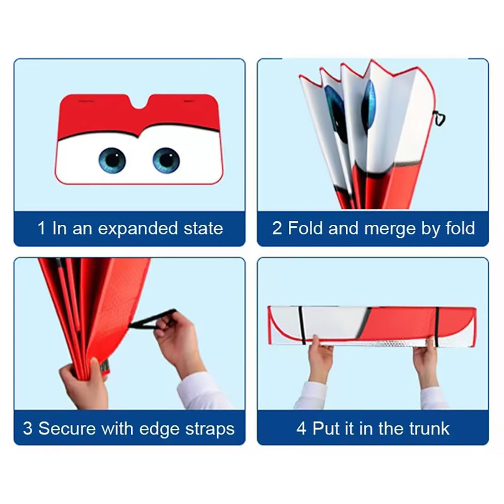 Car Solar Protection 4 Colors Eyes Heated Windshield Car and Motorcycle Accessories - Tophatter Daily Deals