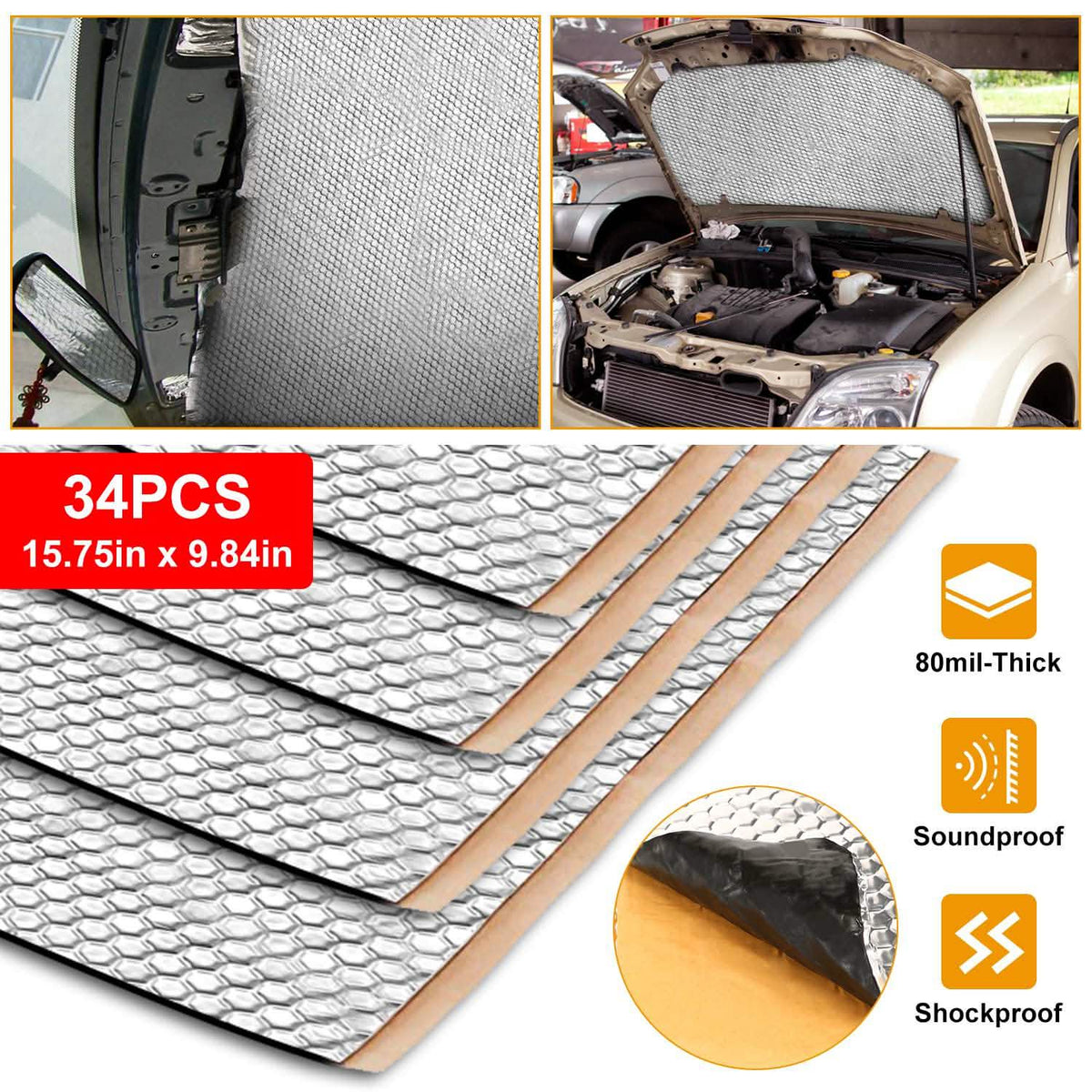 Car Sound Deadening Mat Automotive - Tophatter Daily Deals