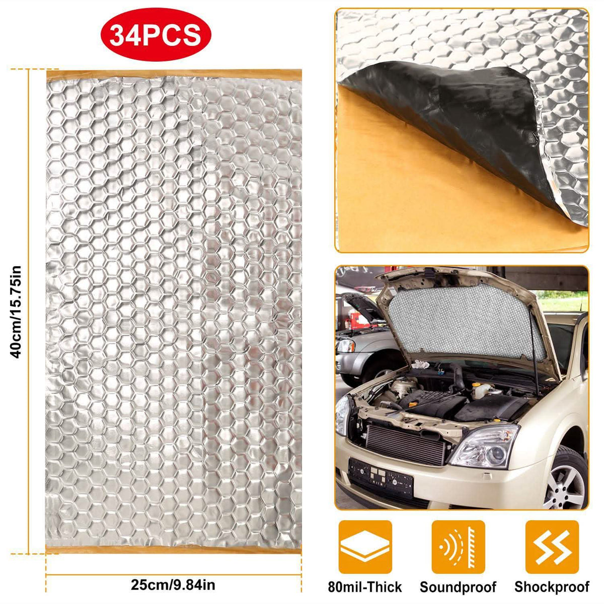 Car Sound Deadening Mat Automotive - Tophatter Daily Deals