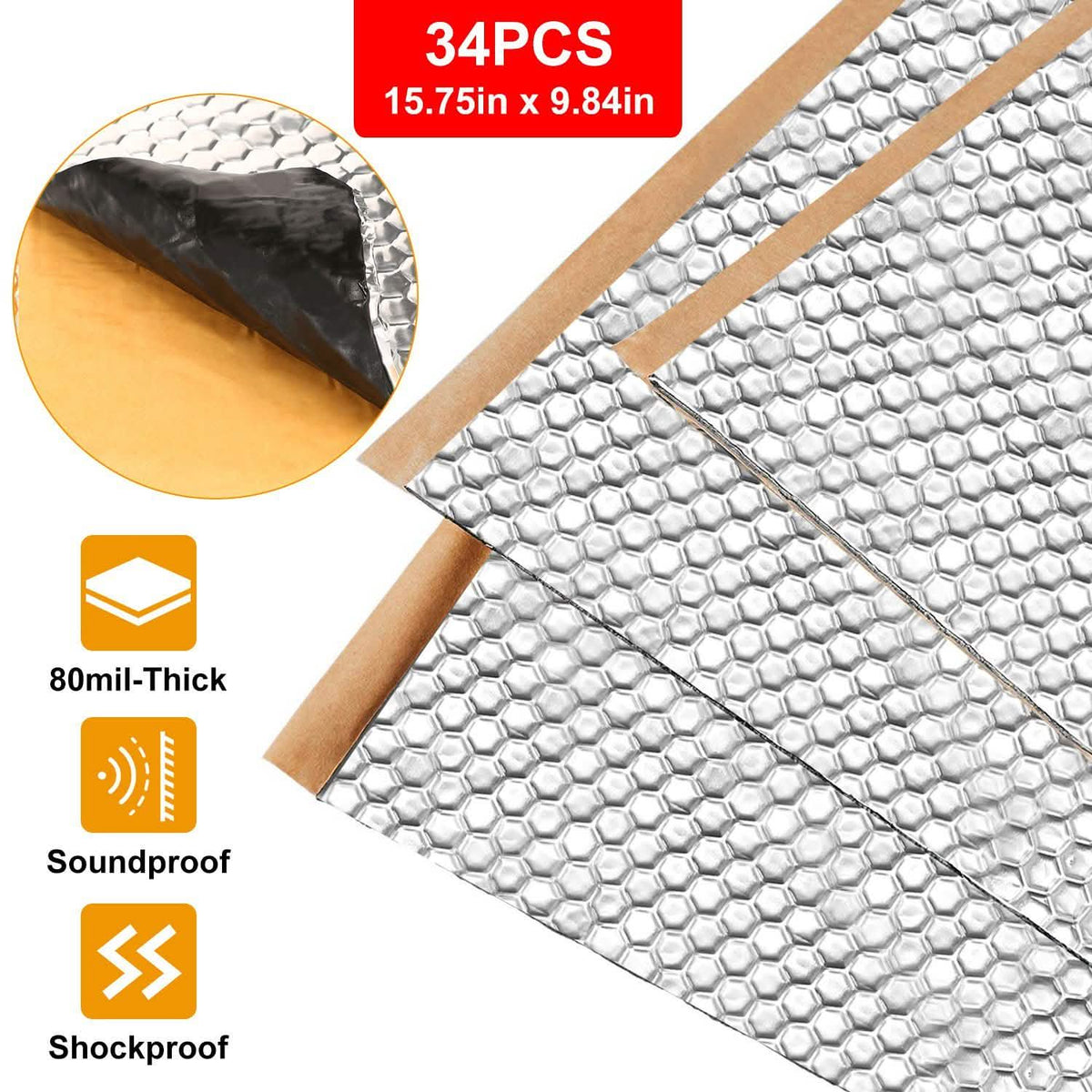 Car Sound Deadening Mat Automotive - Tophatter Daily Deals