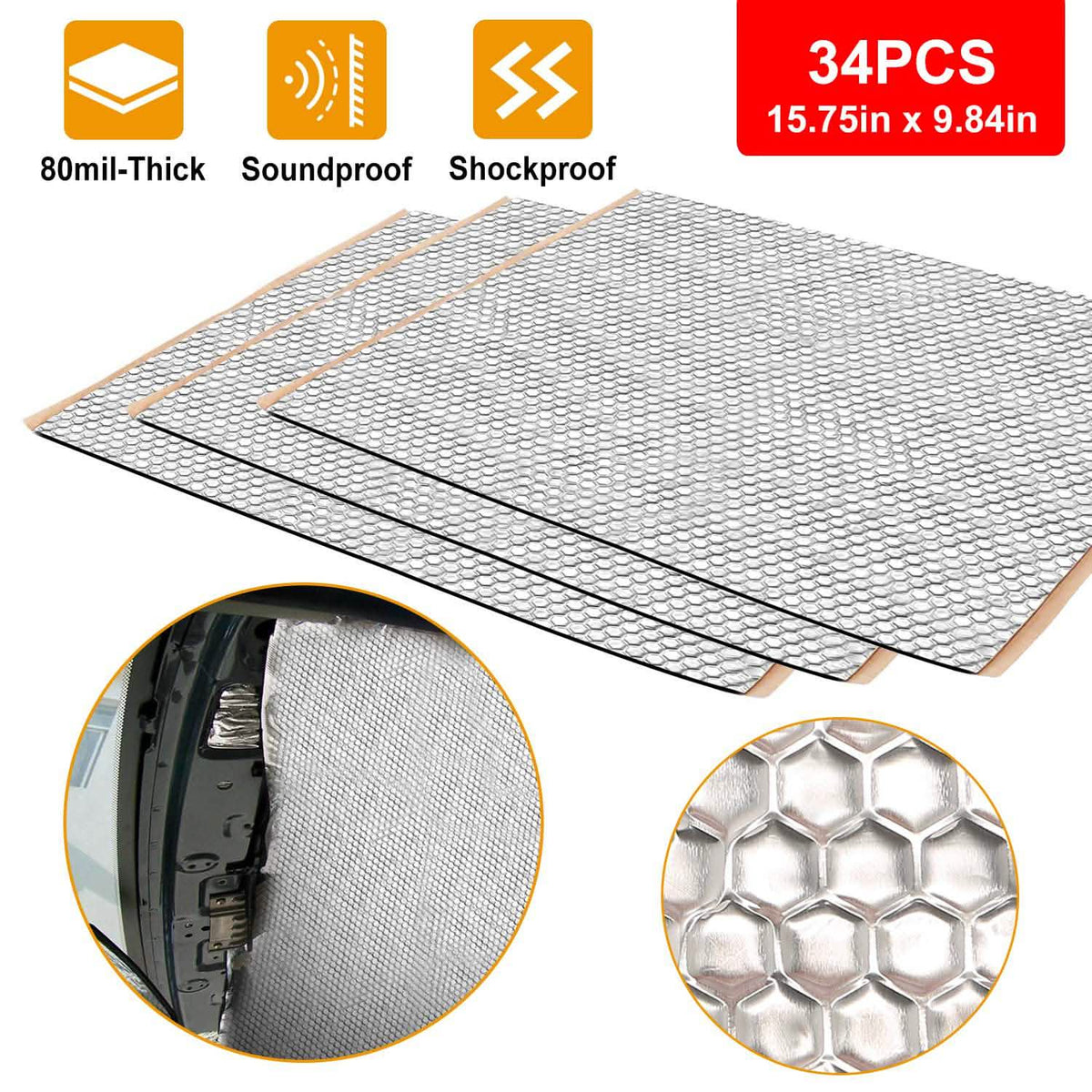 Car Sound Deadening Mat Automotive - Tophatter Daily Deals