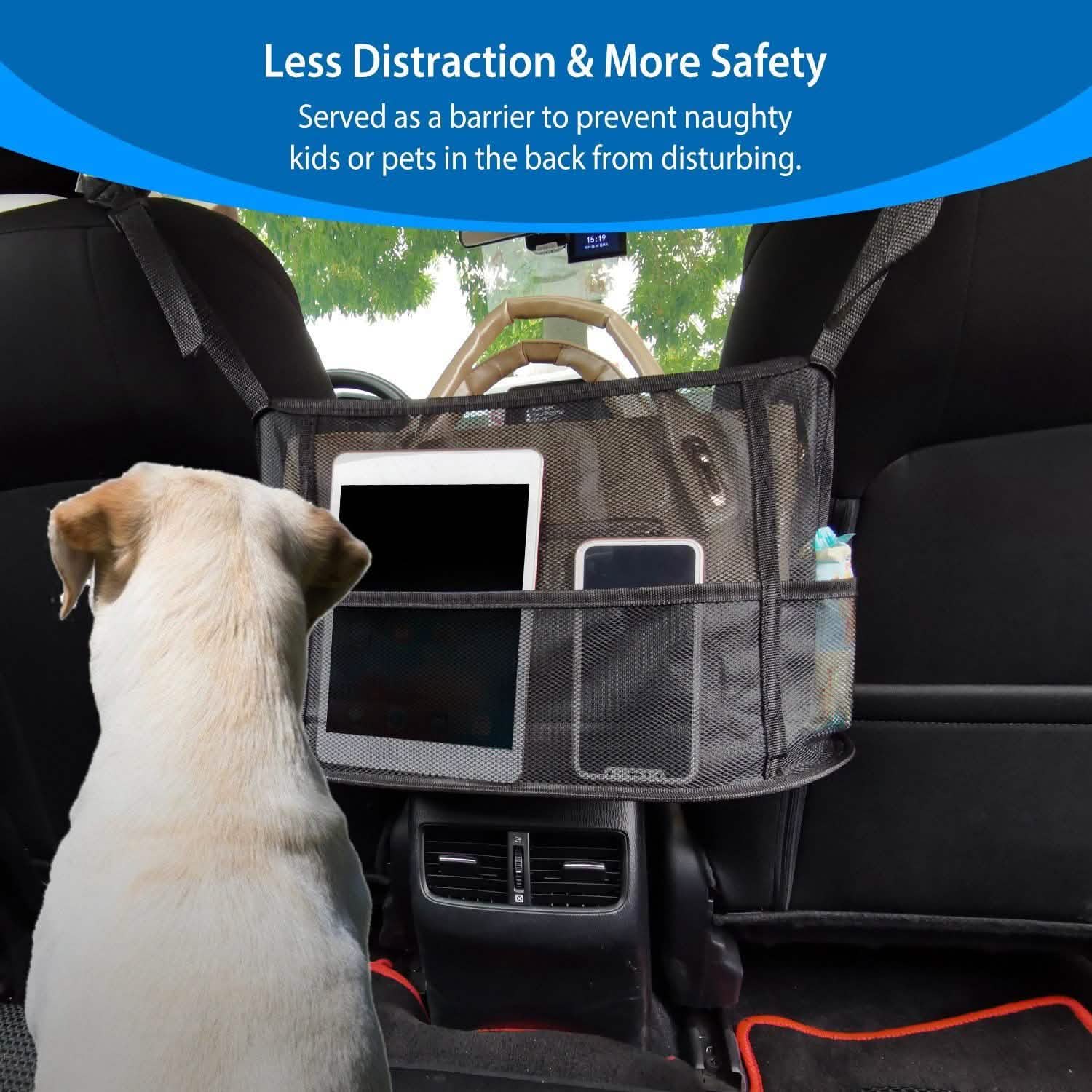 Car Storage Netting Pouch Seat Side Storage Mesh Organizer Bag Automotive - Tophatter Daily Deals