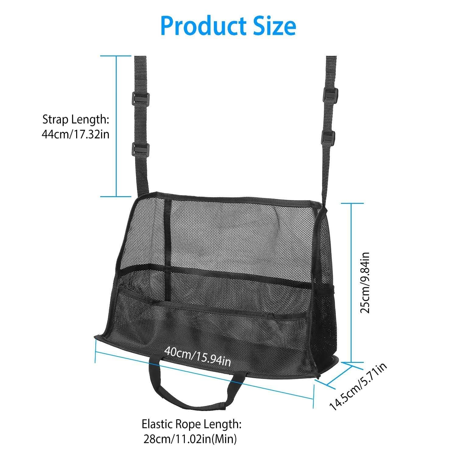 Car Storage Netting Pouch Seat Side Storage Mesh Organizer Bag Automotive - Tophatter Daily Deals