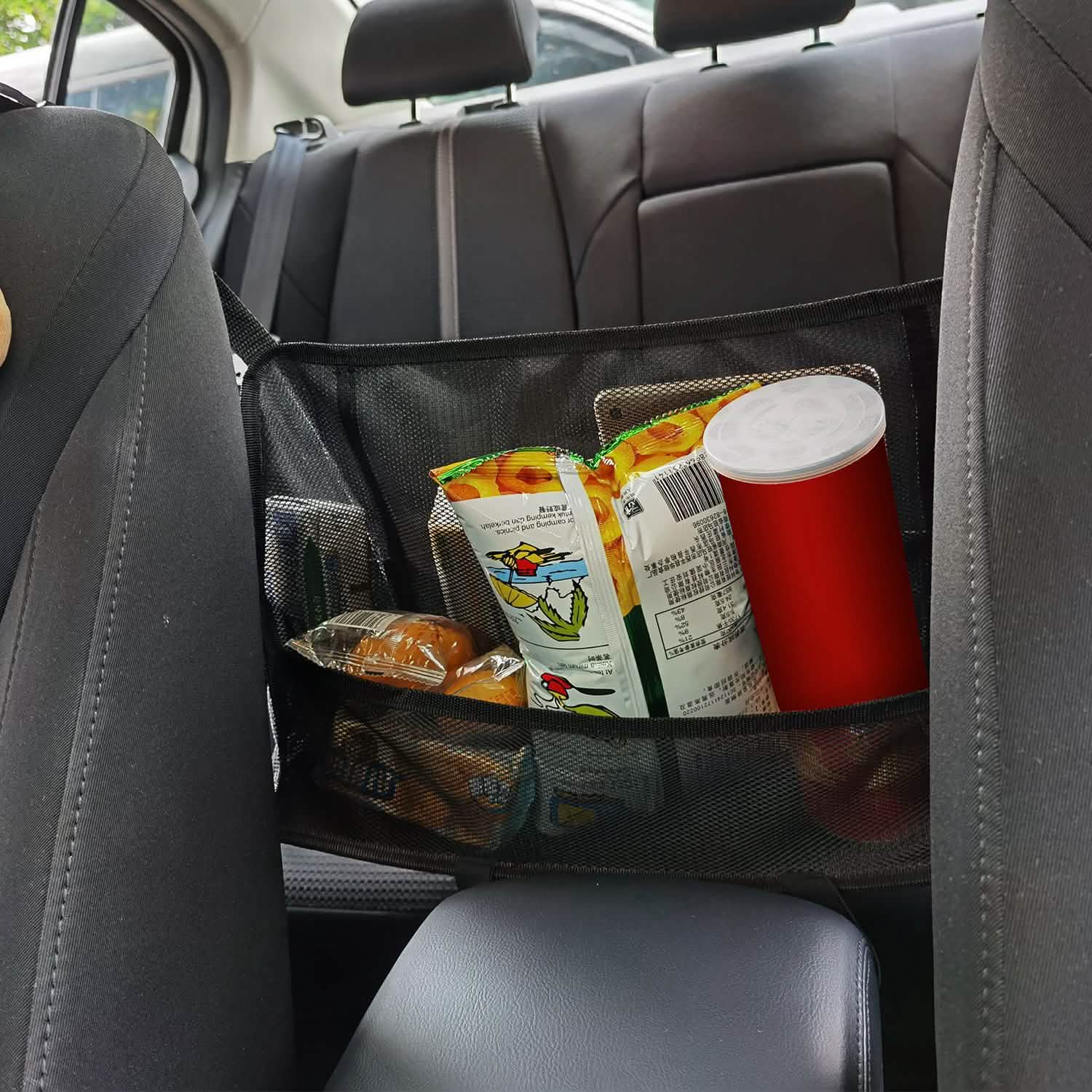 Car Storage Netting Pouch Seat Side Storage Mesh Organizer Bag Automotive - Tophatter Daily Deals