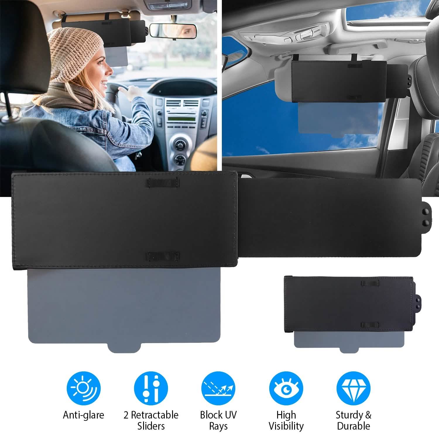 Car Sunshade Sun Visor Extended Automotive - Tophatter Daily Deals